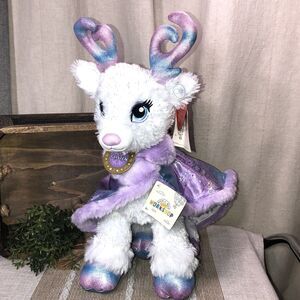 NEW Build a Bear Color Glow Glisten Reindeer Light Up Antlers & Glisten Cape